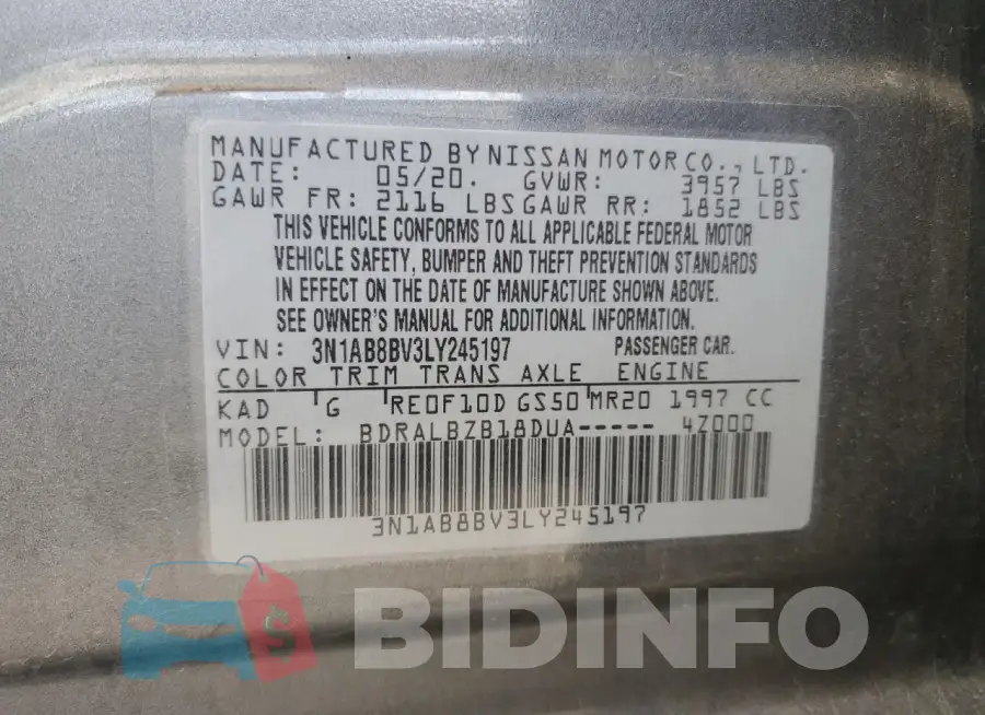 3N1AB8BV3LY245197 Photo# 12