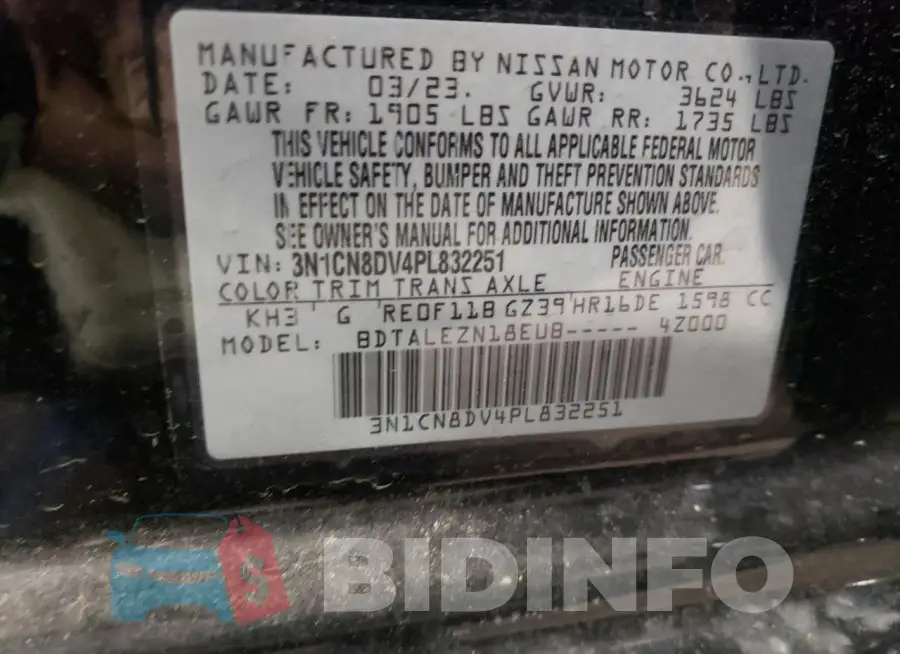 3N1CN8DV4PL832251 Photo# 13