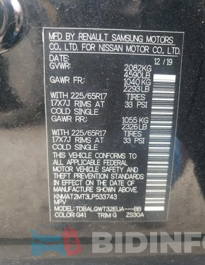 KNMAT2MT3LP533743 Photo# 13