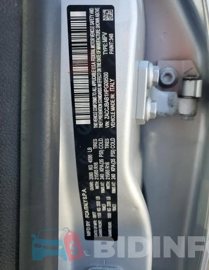 ZACCJBAB1HPG09500 Photo# 13
