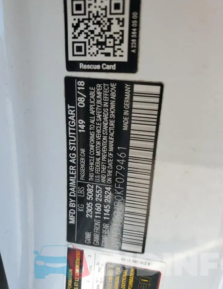 WDD1J6HB0KF079461 Photo# 13