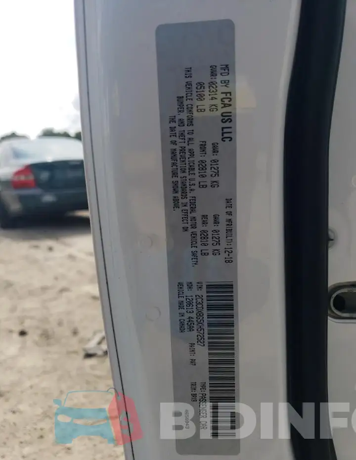 2C3CDXBG5KH572527 Photo# 12