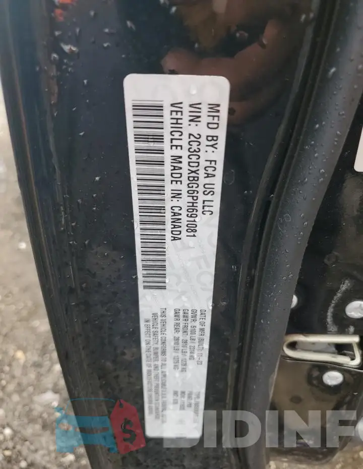 2C3CDXBG6PH691081 Photo# 12