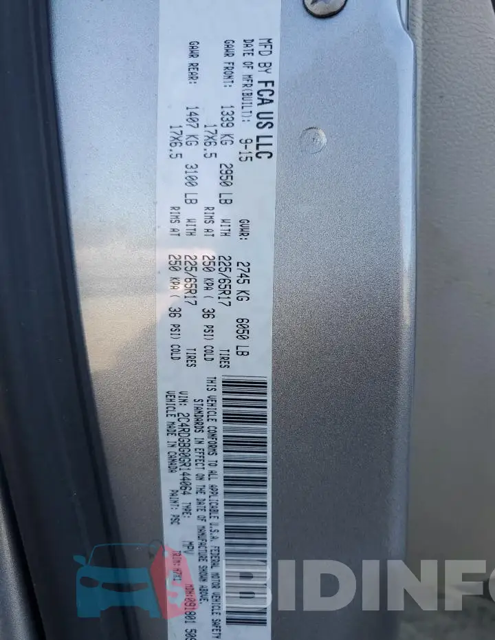 2C4RDGBG0GR144064 Photo# 13