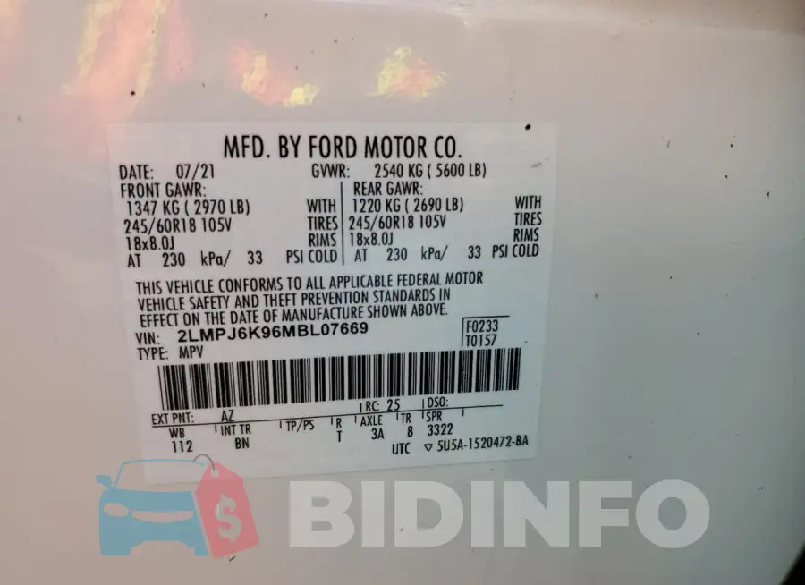 2LMPJ6K96MBL07669 Photo# 14