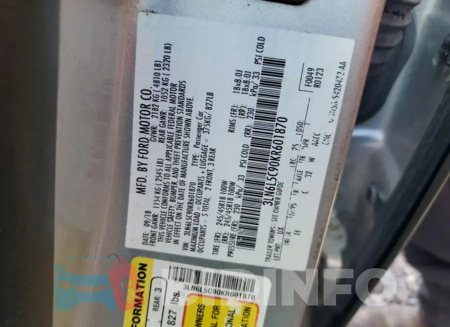 3LN6L5C90KR601870 Photo# 13