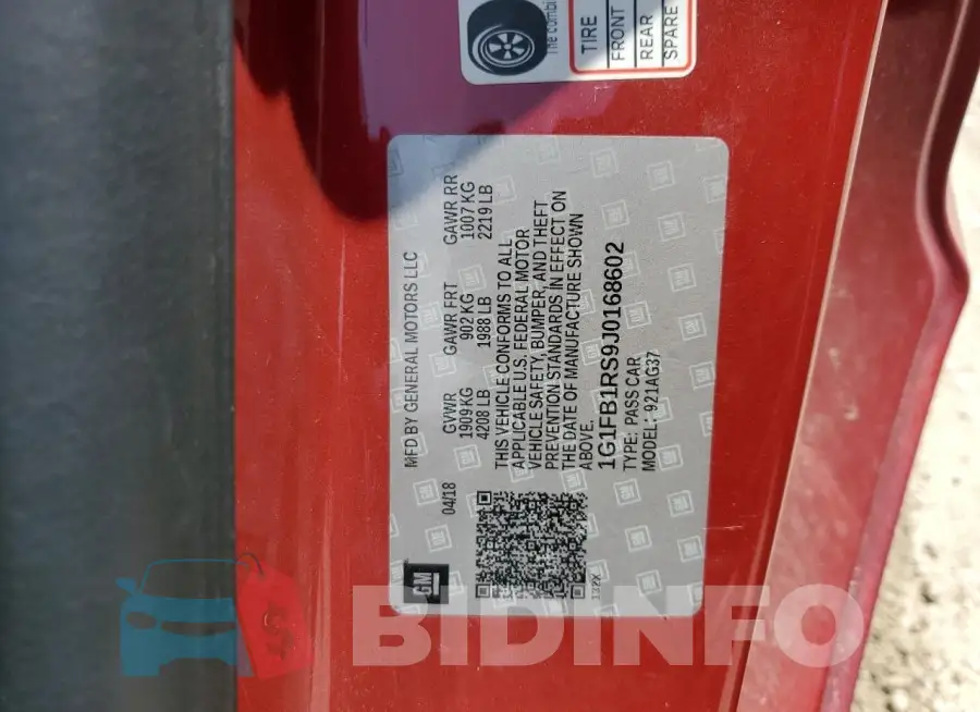 1G1FB1RS9J0168602 Photo# 12