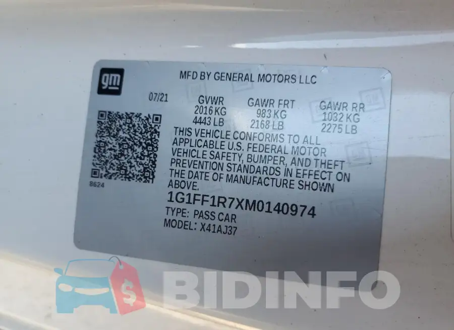 1G1FF1R7XM0140974 Photo# 12