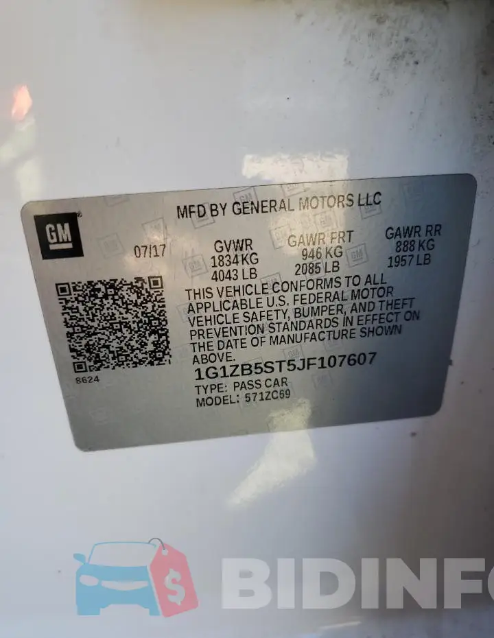1G1ZB5ST5JF107607 Photo# 12