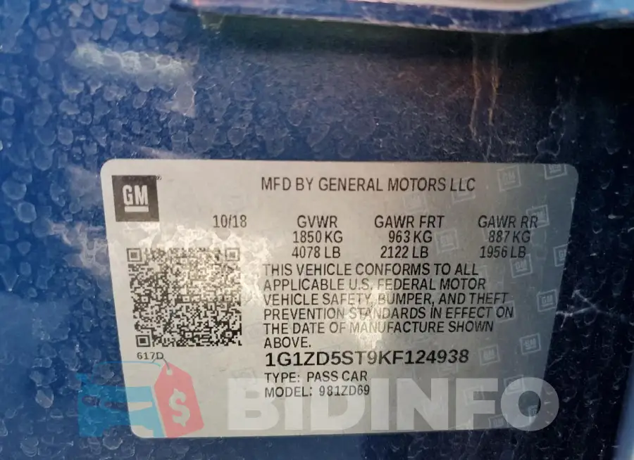 1G1ZD5ST9KF124938 Photo# 12