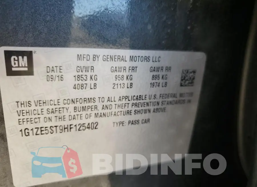 1G1ZE5ST9HF125402 Photo# 12