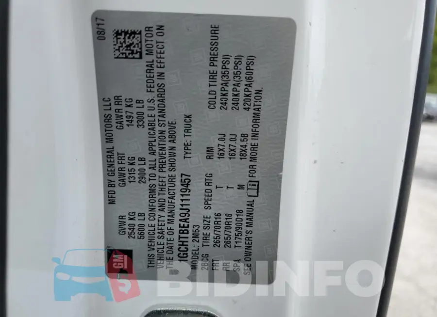 1GCHTBEA9J1119457 Photo# 12