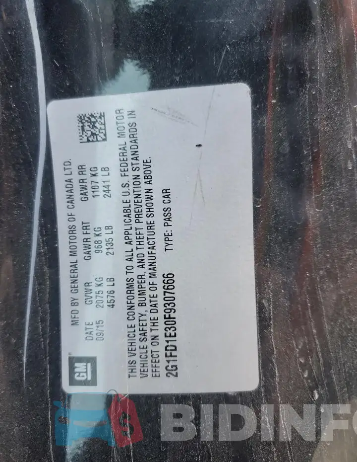 2G1FD1E30F9307666 Photo# 12