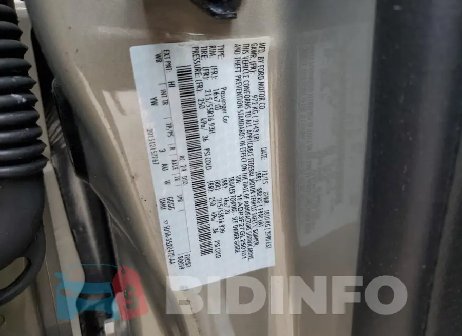 1FADP3F27GL250101 Photo# 13