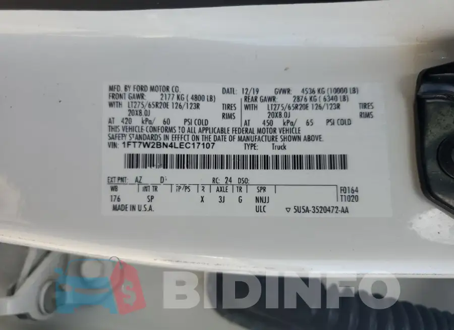 1FT7W2BN4LEC17107 Photo# 14