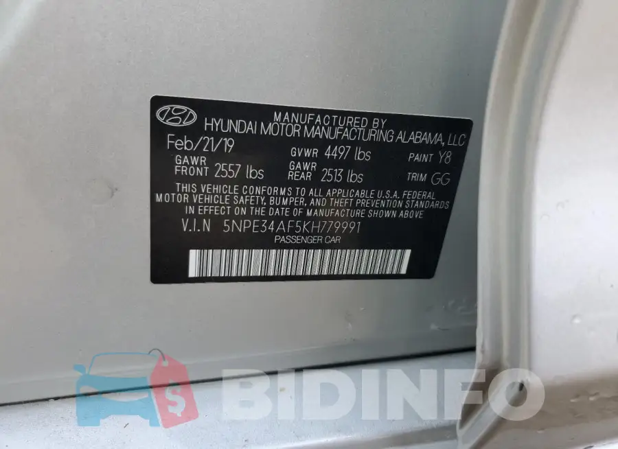 5NPE34AF5KH779991 Photo# 12