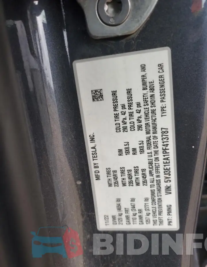 5YJ3E1EA1PF413787 Photo# 12