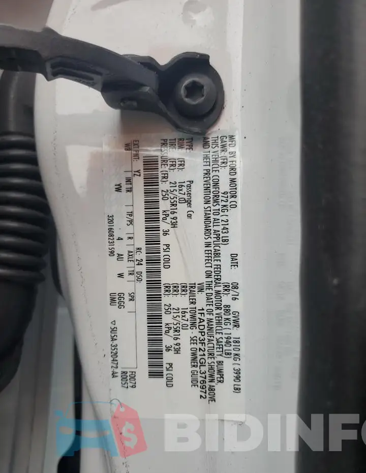 1FADP3F21GL376972 Photo# 13