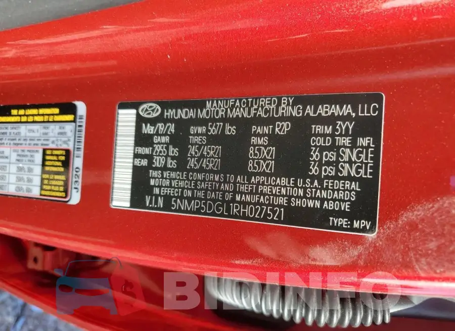 5NMP5DGL1RH027521 Photo# 14
