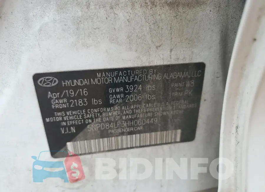 5NPD84LF3HH060449 Photo# 12