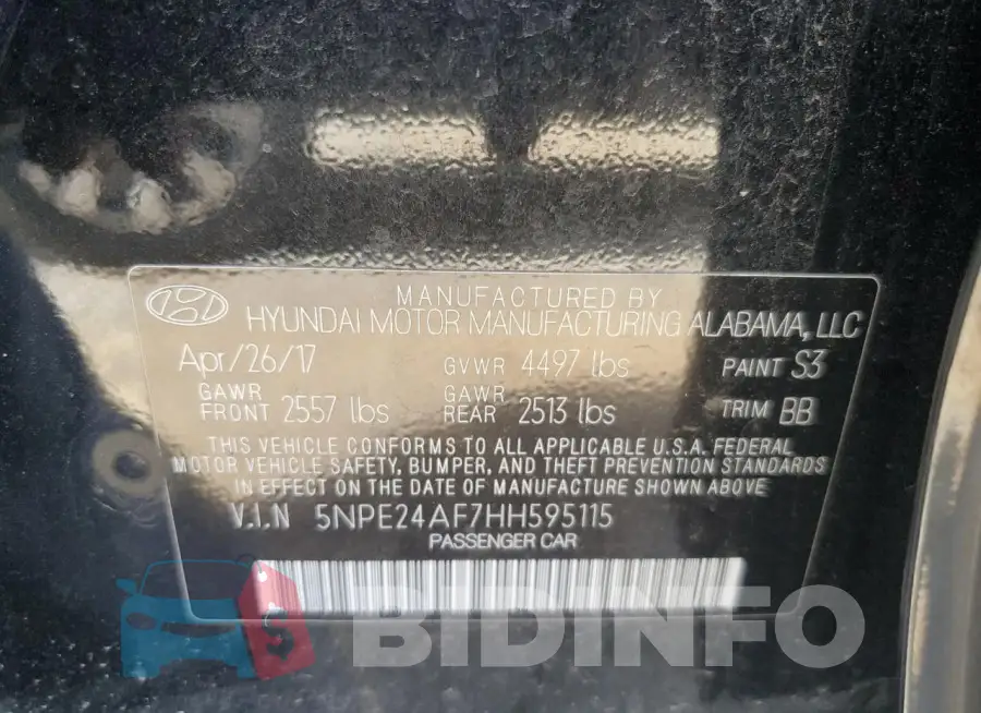 5NPE24AF7HH595115 Photo# 12