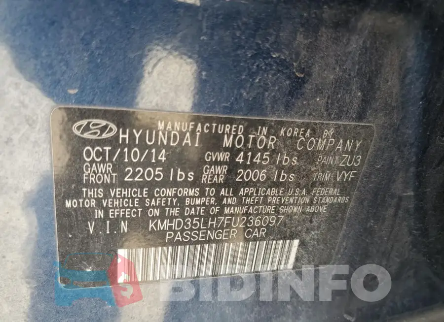 KMHD35LH7FU236097 Photo# 12