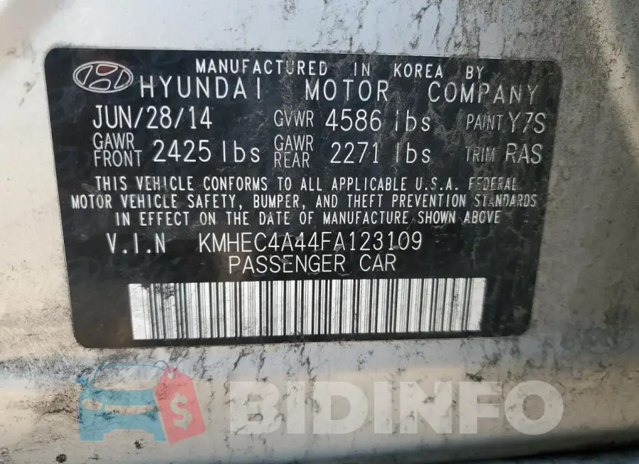 KMHEC4A44FA123109 Photo# 12