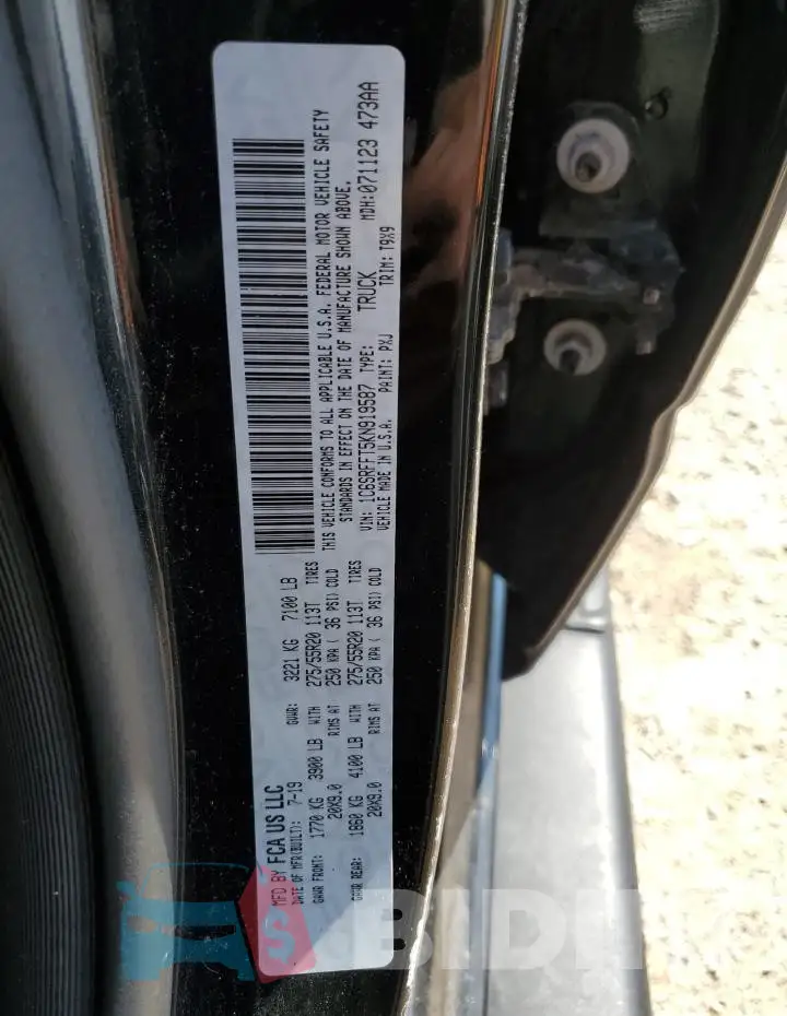 1C6SRFFT5KN919587 Photo# 12