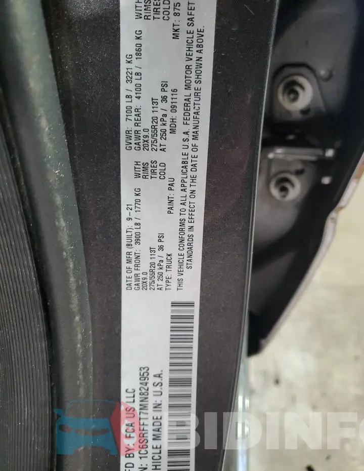 1C6SRFFT7MN824953 Photo# 12