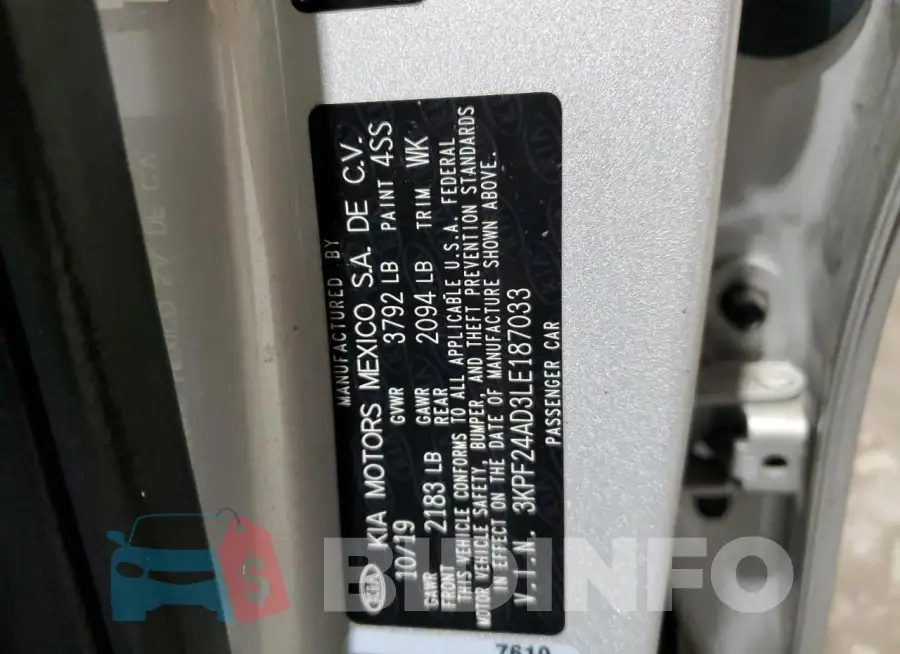3KPF24AD3LE187033 Photo# 12