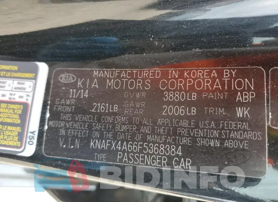 KNAFX4A66F5368384 Photo# 13