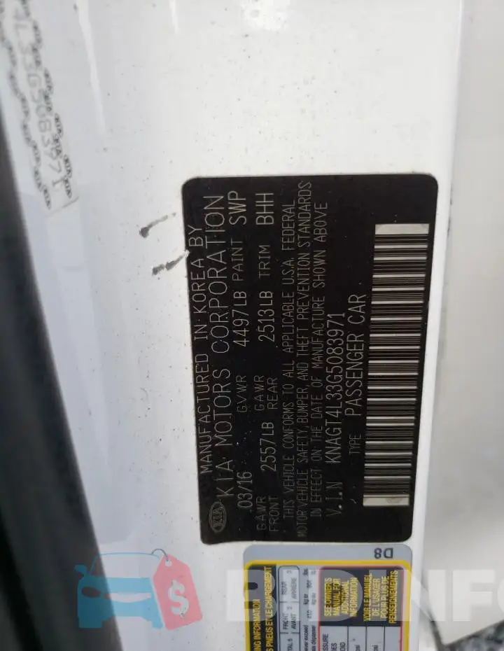 KNAGT4L33G5083971 Photo# 13