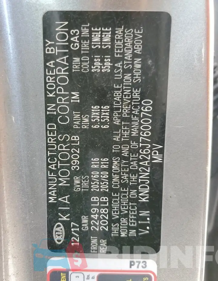KNDJN2A26J7600760 Photo# 13