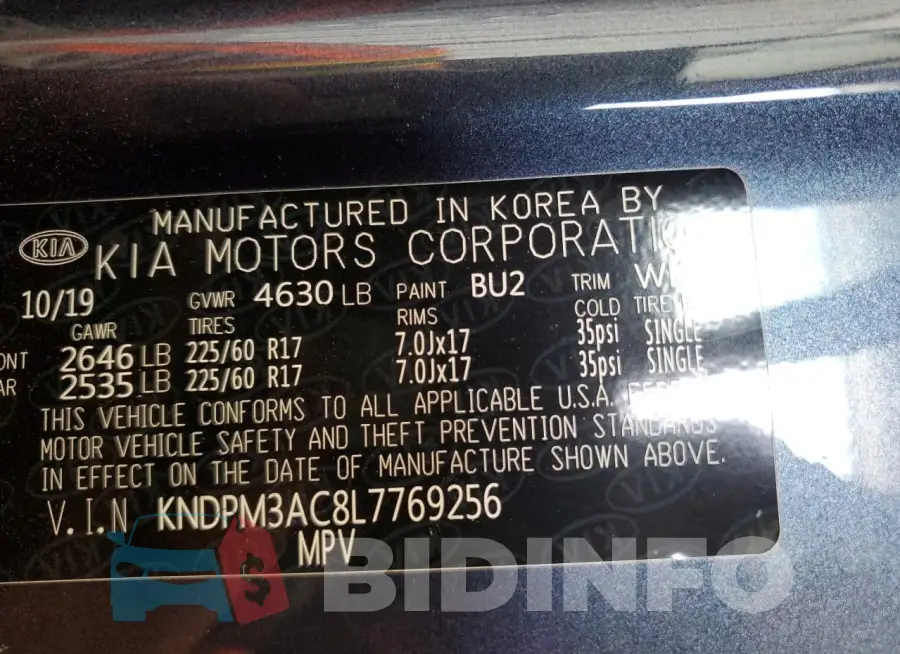 KNDPM3AC8L7769256 Photo# 13
