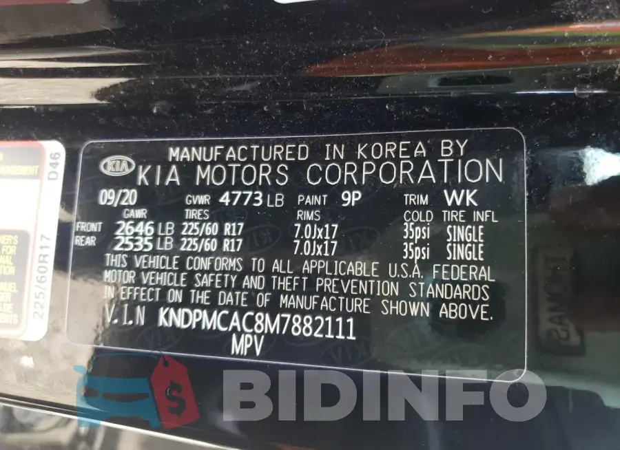 KNDPMCAC8M7882111 Photo# 10