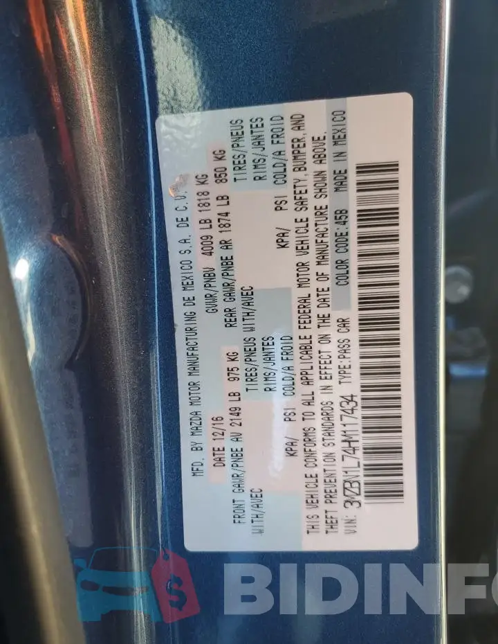 3MZBN1L74HM117434 Photo# 12