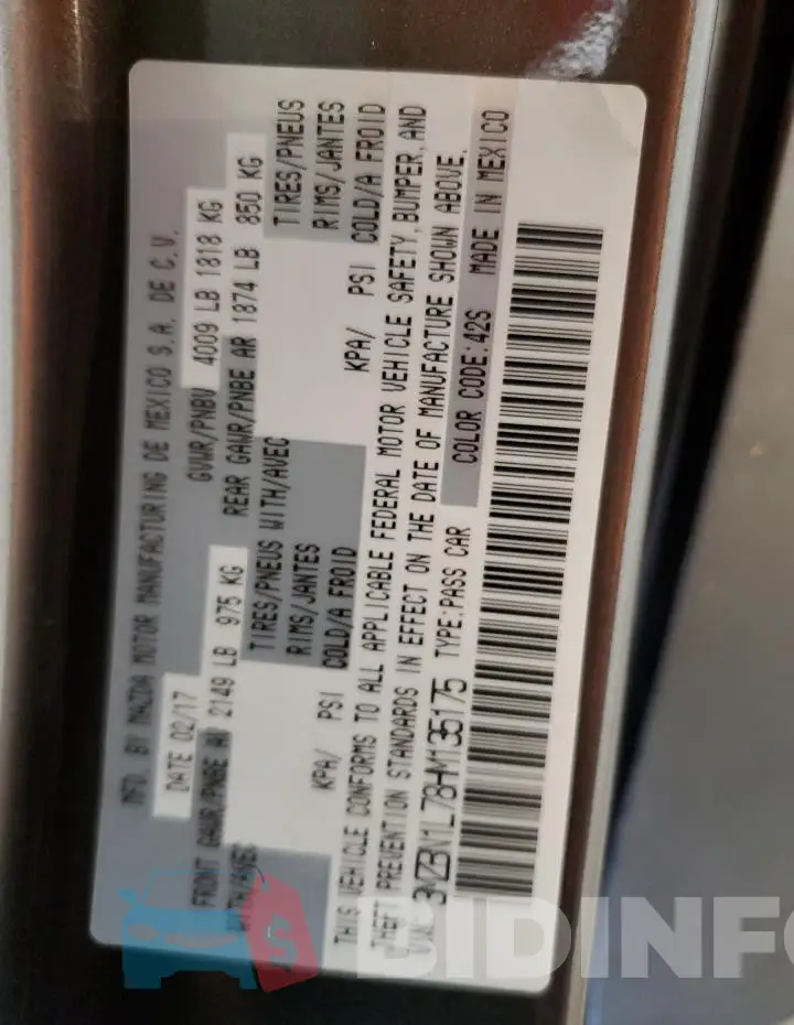 3MZBN1L78HM135175 Photo# 12