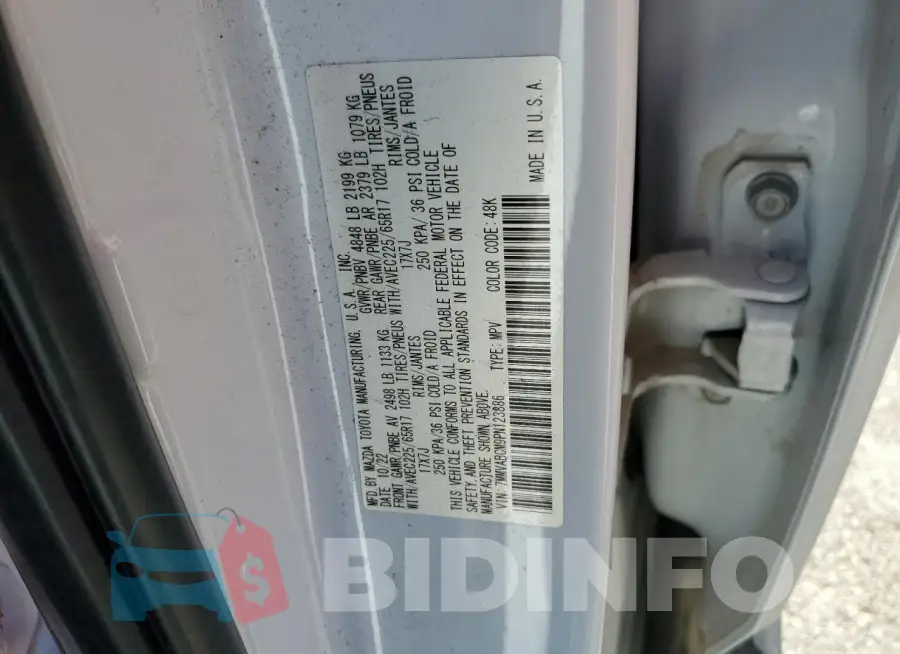 7MMVABCM9PN123886 Photo# 13