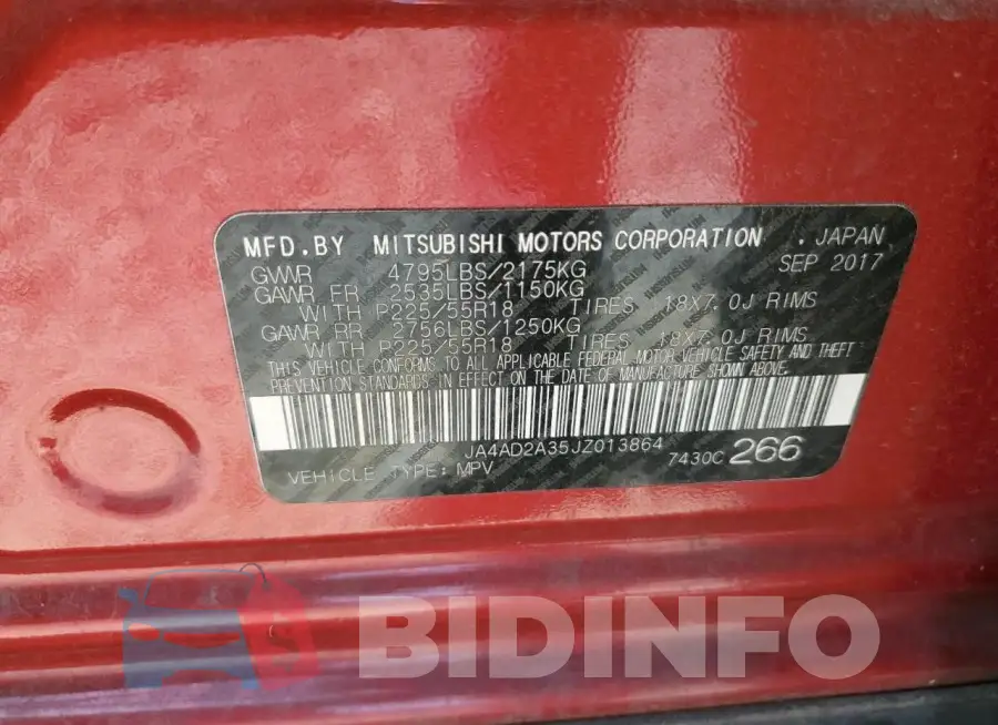 JA4AD2A35JZ013864 Photo# 13
