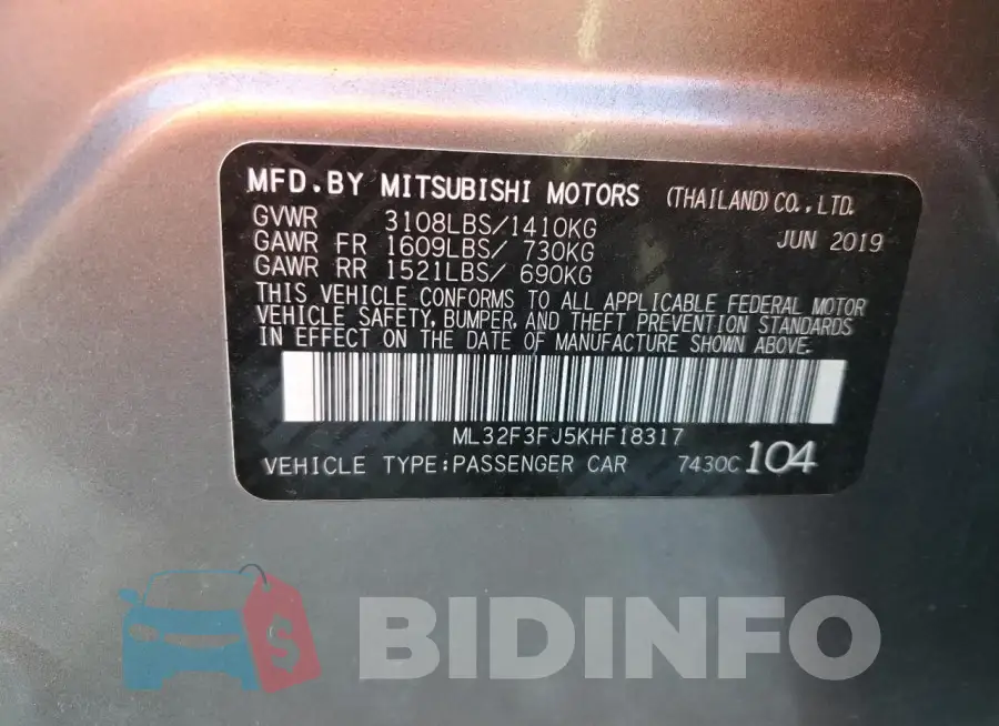 ML32F3FJ5KHF18317 Photo# 13