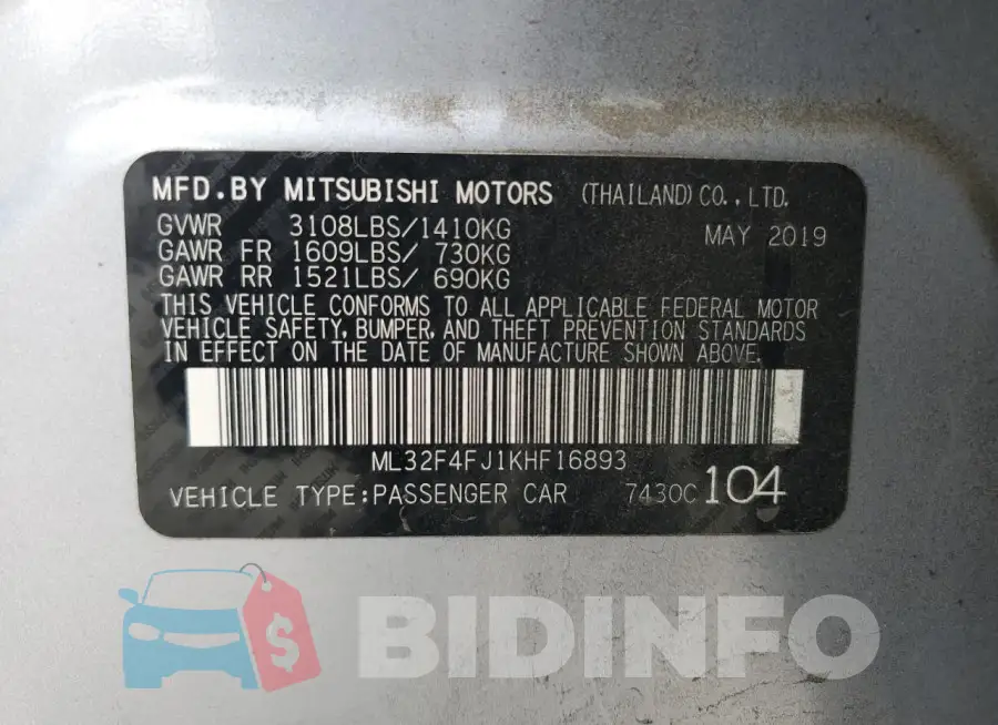 ML32F4FJ1KHF16893 Photo# 12