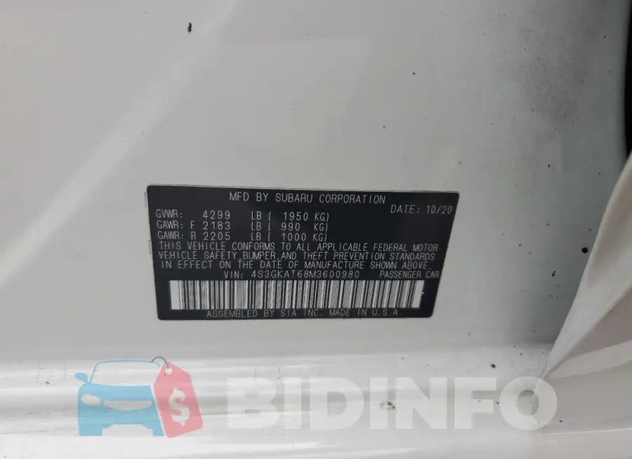 4S3GKAT68M3600980 Photo# 12