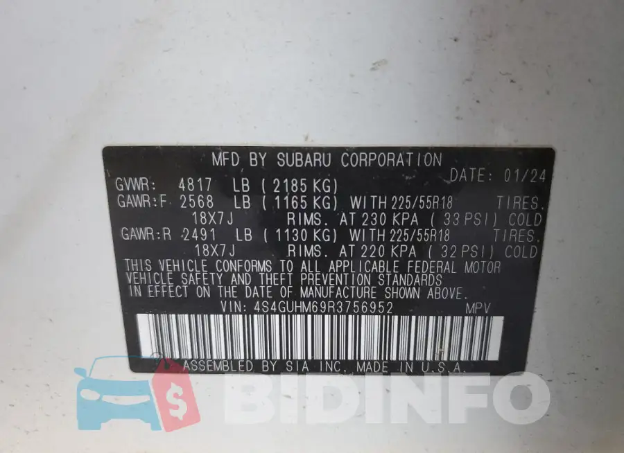 4S4GUHM69R3756952 Photo# 14