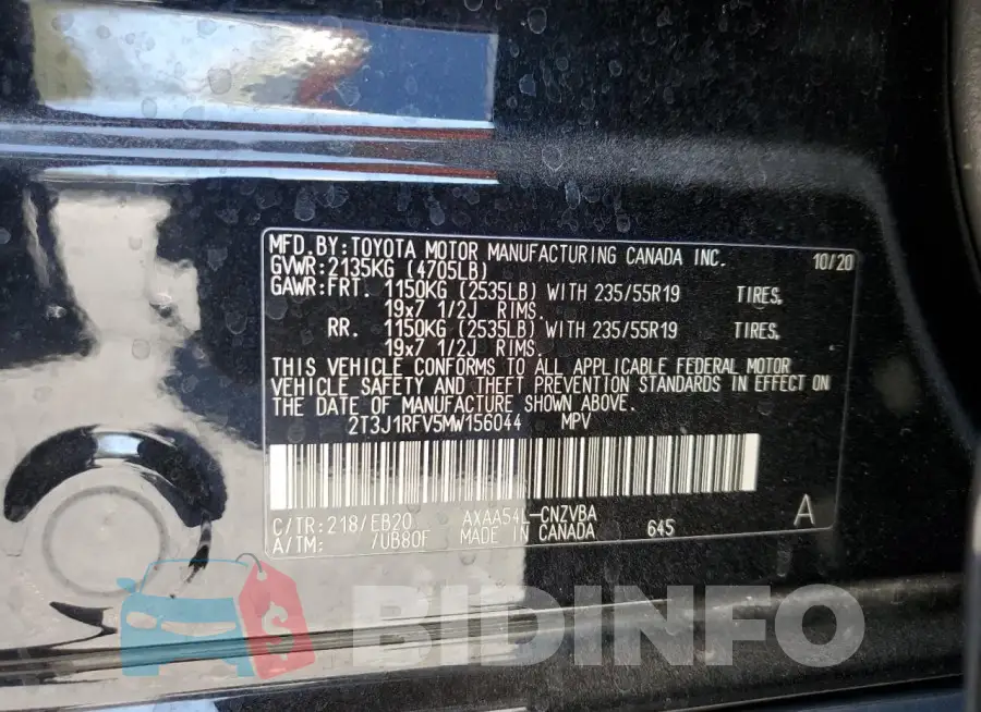 2T3J1RFV5MW156044 Photo# 13