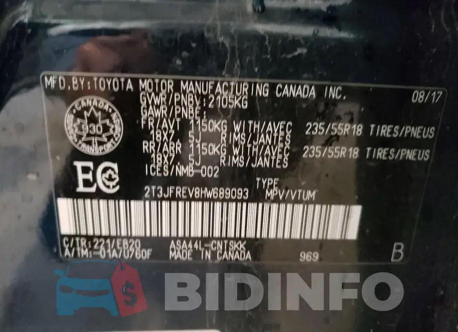 2T3JFREV8HW689093 Photo# 13