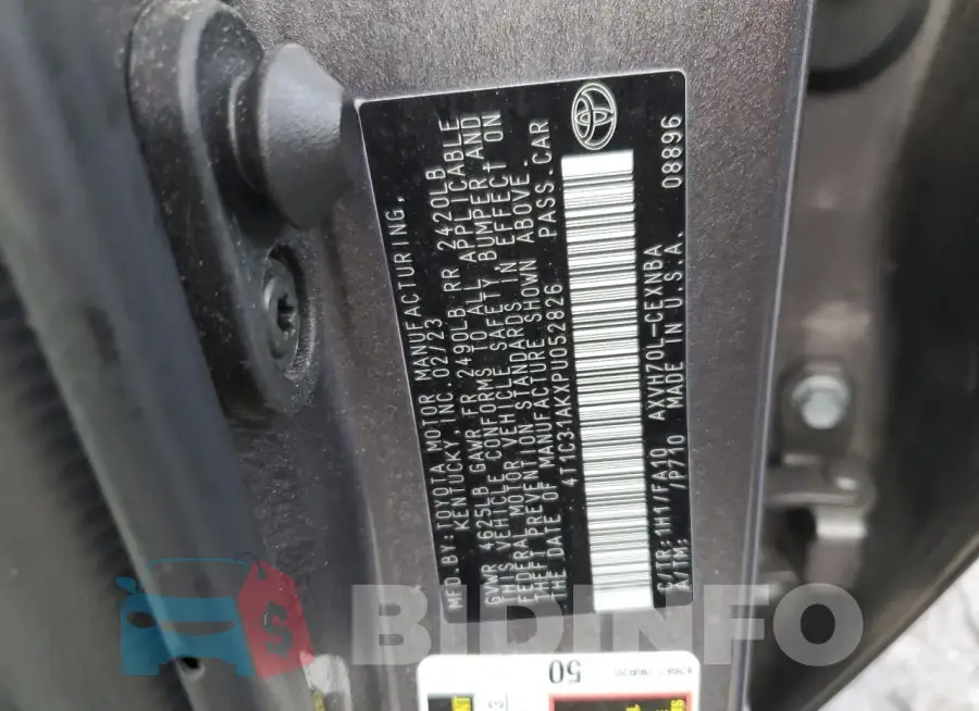 4T1C31AKXPU052826 Photo# 12