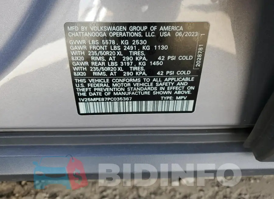 1V25MPE87PC035367 Photo# 14