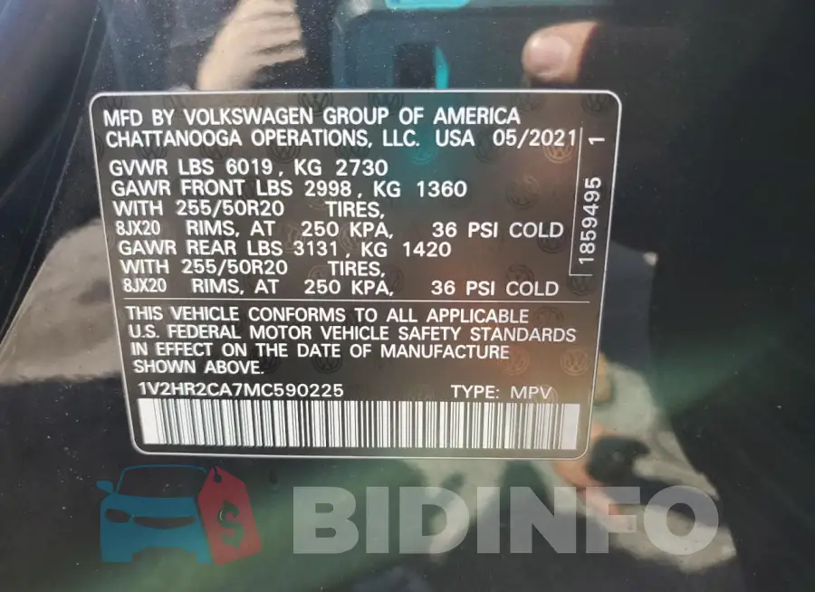 1V2HR2CA7MC590225 Photo# 13