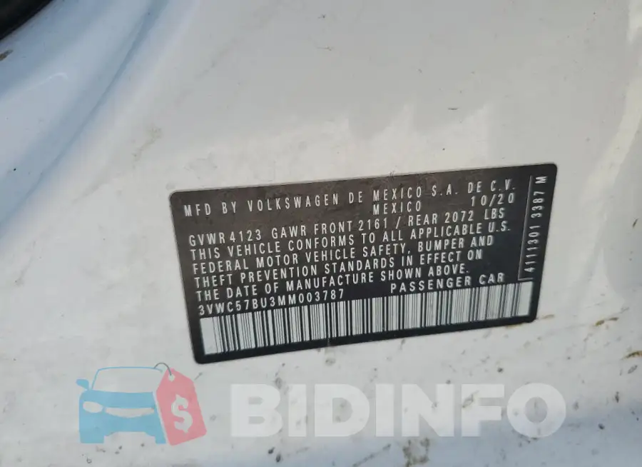 3VWC57BU3MM003787 Photo# 12