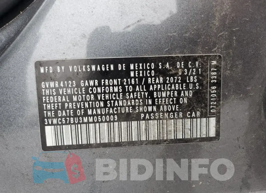 3VWC57BU3MM050009 Photo# 12